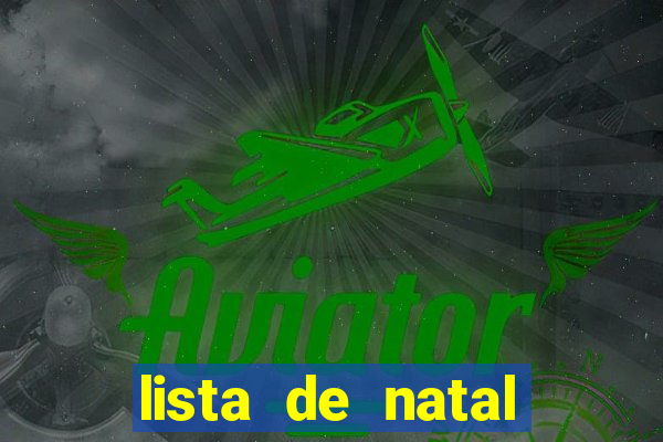 lista de natal para imprimir